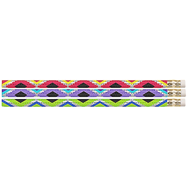 Musgrave Pencil Co Geometric Glitz Motivational Pencil, PK144 2542 - main